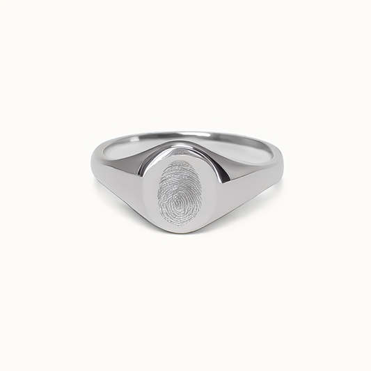 Fingerprint ring | Silver