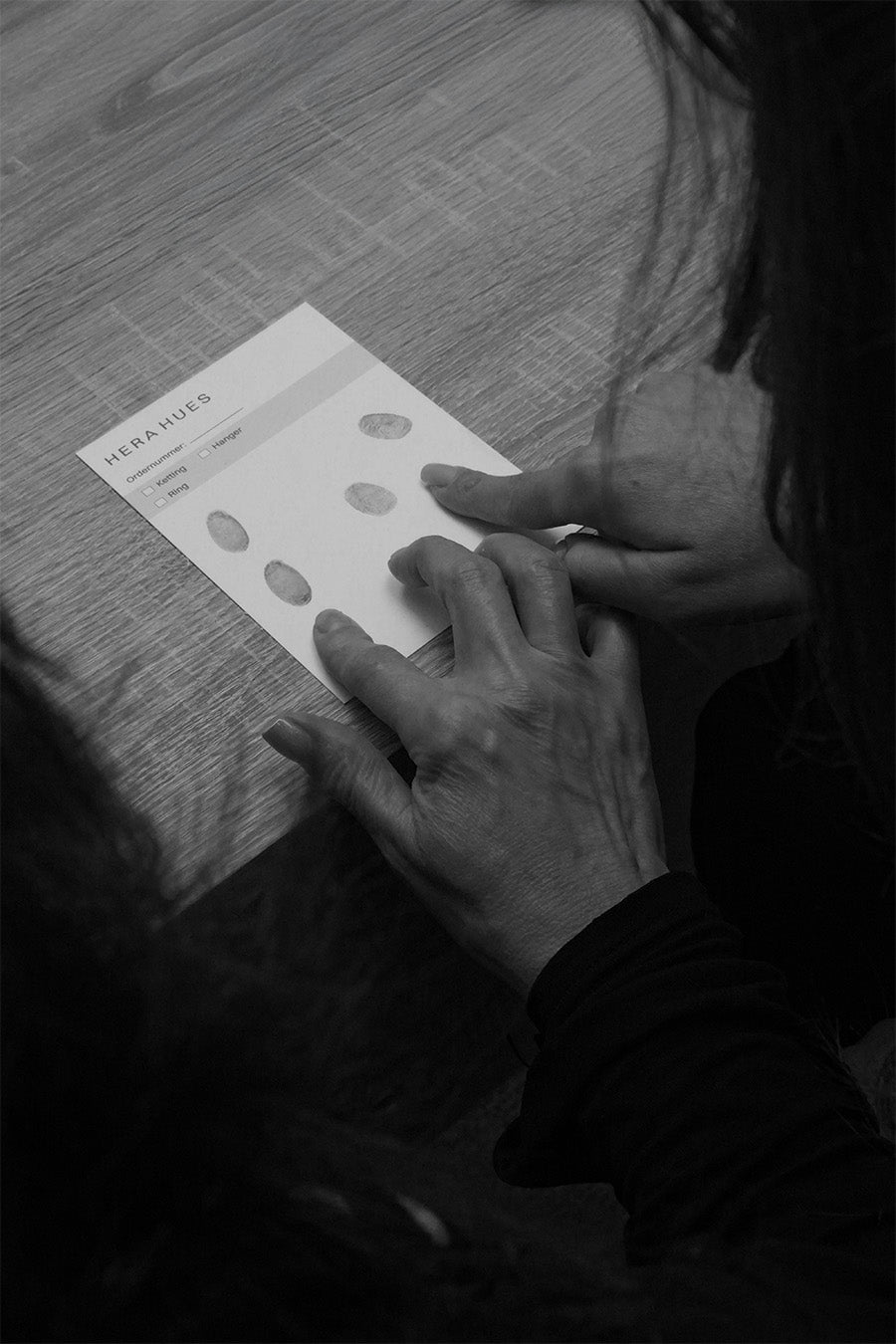 DUO Vingerafdruk Ketting | 18k Goud Vermeil