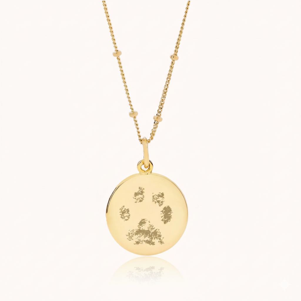 CLASSIC PAW PRINT NECKLACE | 18K GOLD VERMEIL