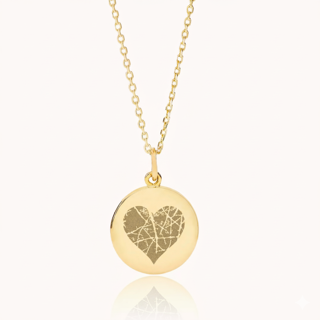 Vingerafdruk DUO hart ketting | 925 Sterling Zilver