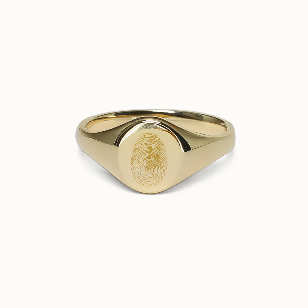 Vingerafdruk ring | Zilver