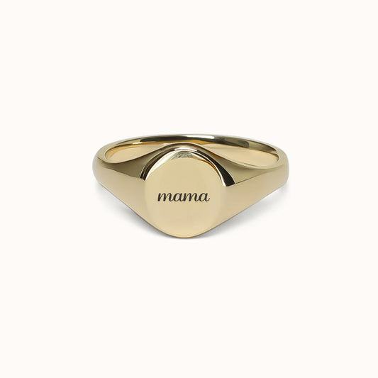 HEART SHAPE FINGERPRINT RING | 18K GOLD VERMEIL