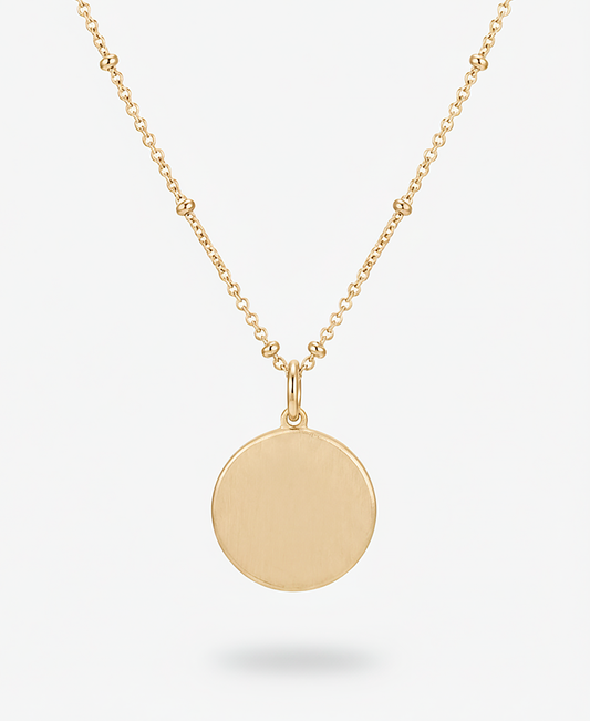 Graveerbare Ketting - Coin 15mm