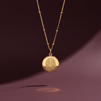 DUO Vingerafdruk Ketting | 18k Goud Vermeil