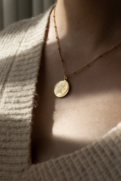 Pootafdruk bobbelketting | 18K goud vermeil