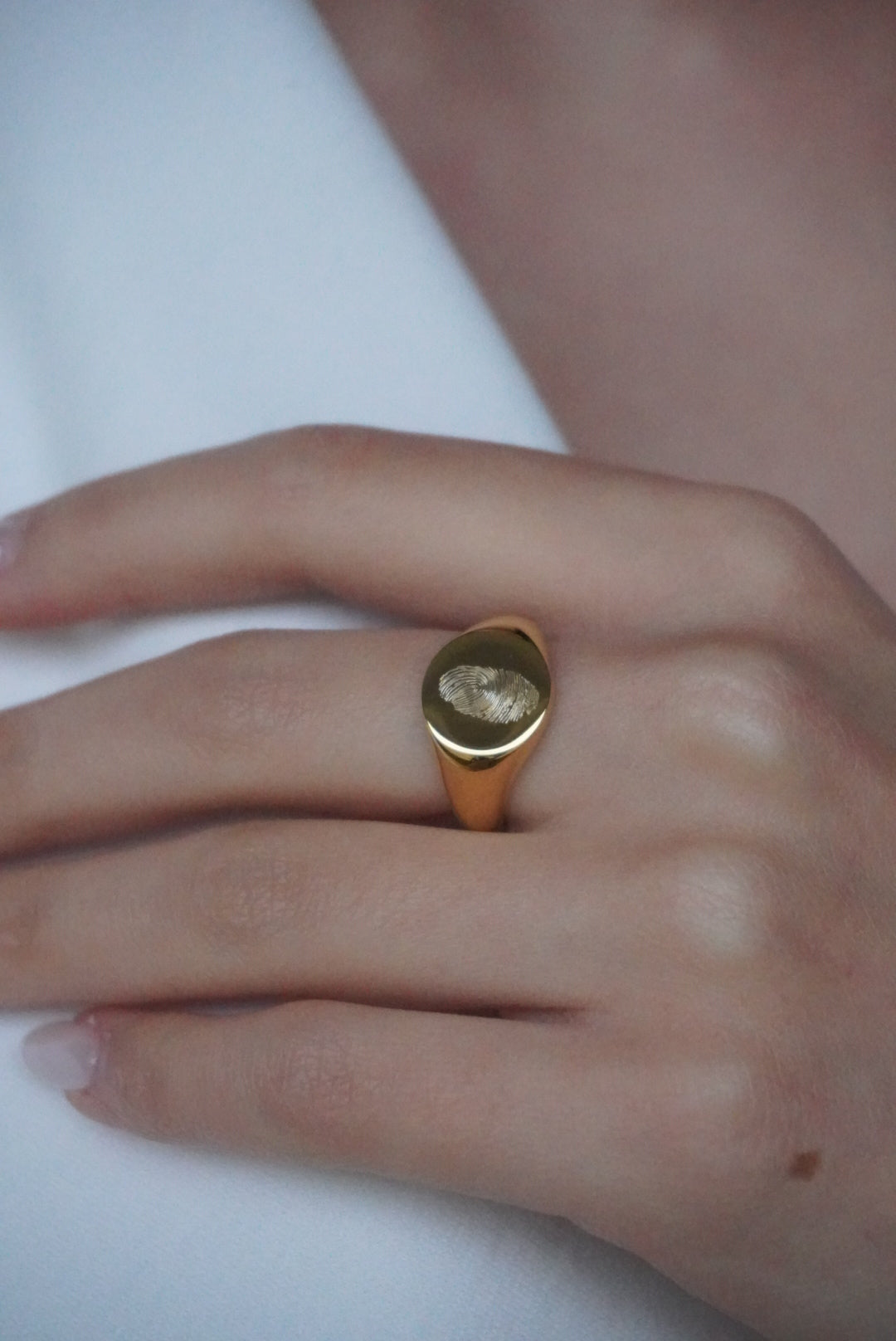 Fingerprint ring | 18K gold vermeil