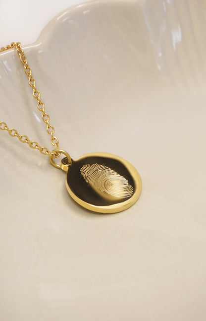 Vingerafdruk ketting  | 925 Sterling Zilver