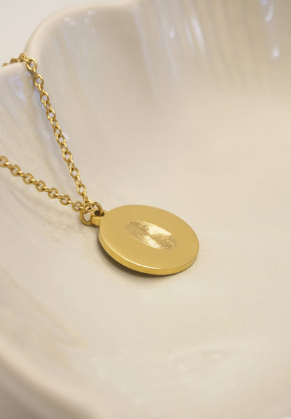 Vingerafdruk ketting  | 18K goud vermeil