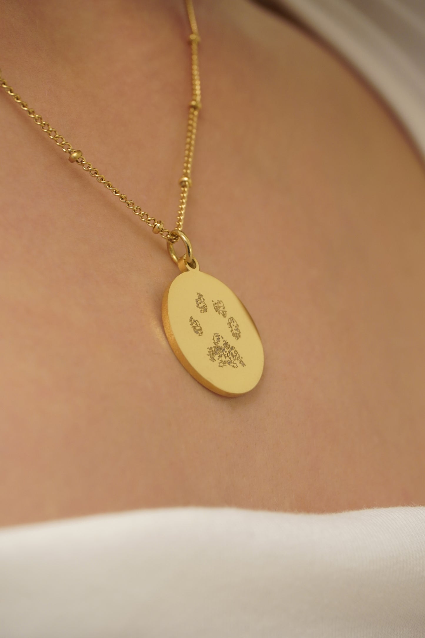 CLASSIC PAW PRINT NECKLACE | 18K GOLD VERMEIL