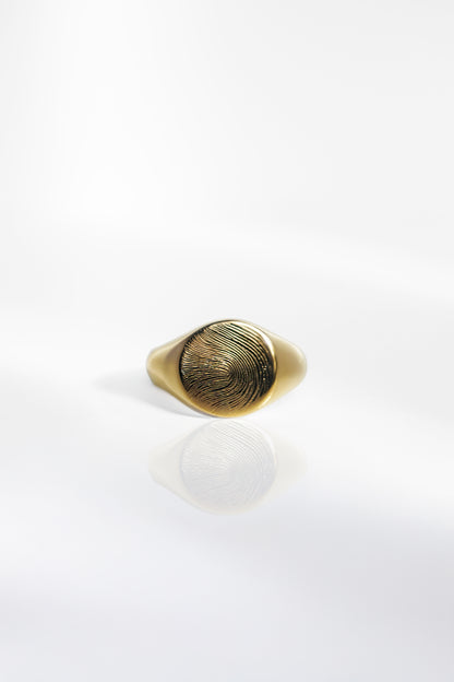 Fingerprint ring | 18K gold vermeil