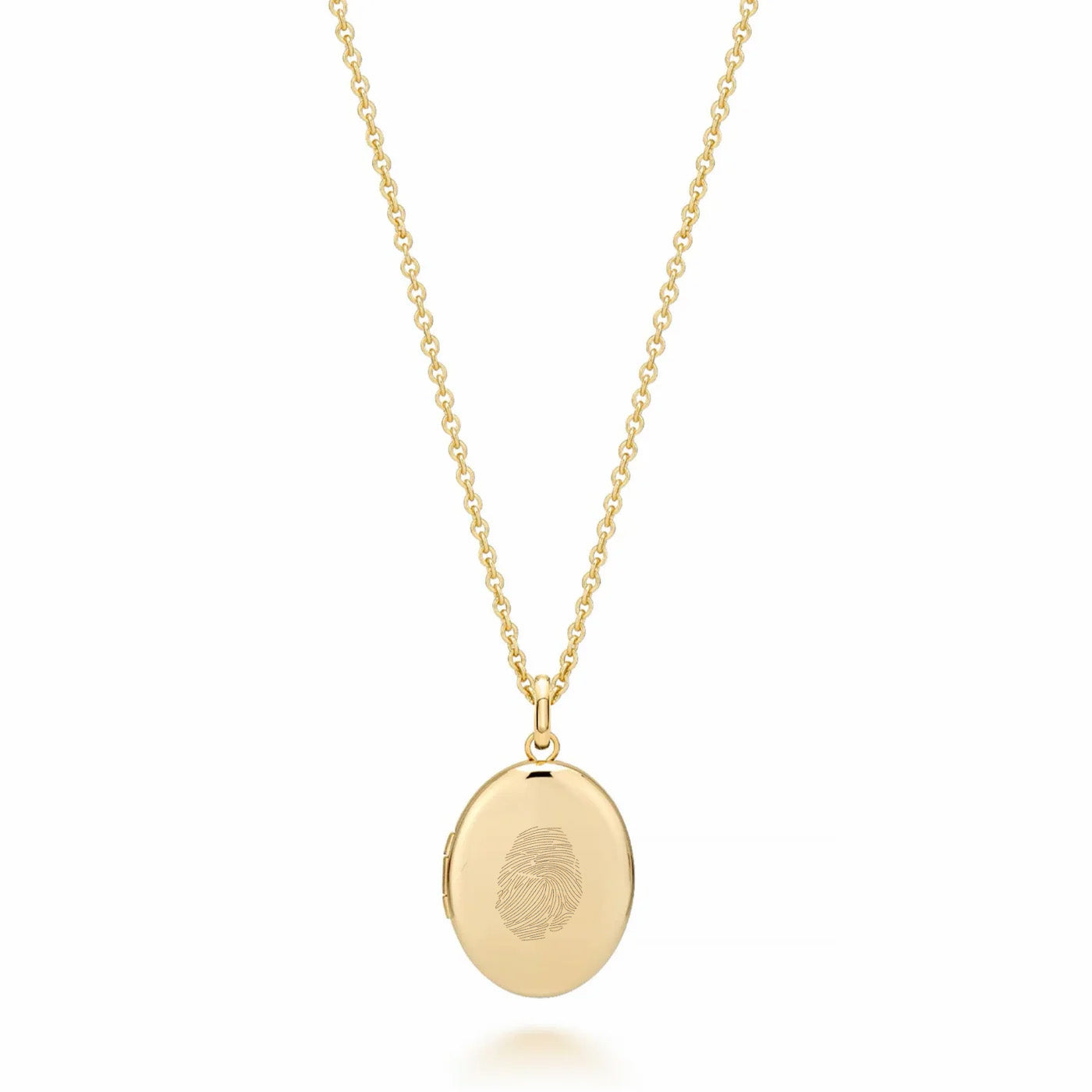 Vingerafdruk Locket Ketting Goud
