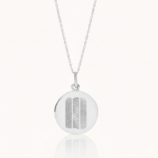 TRIO Vingerafdruk Ketting | Zilver