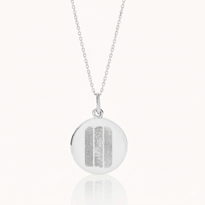 TRIO Vingerafdruk Ketting | Zilver
