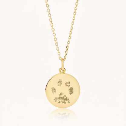 Paw print necklace | 18K gold vermeil