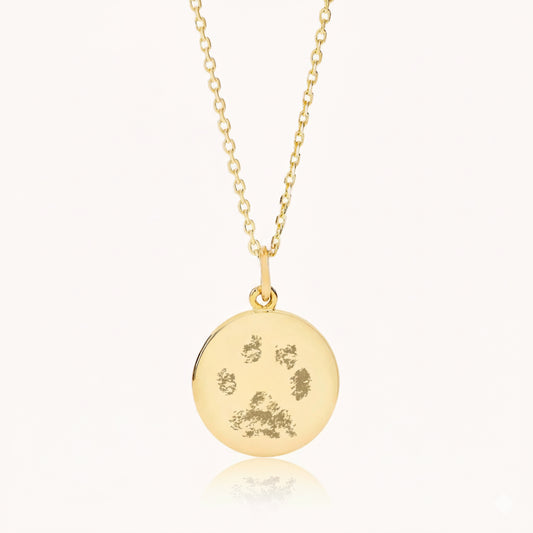 Paw print necklace | 18K gold vermeil