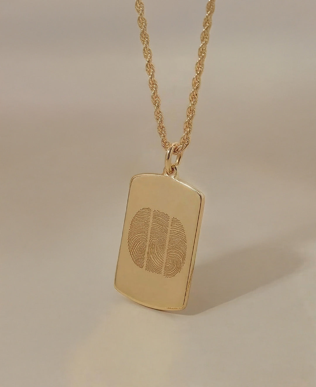 TRIO Vingerafdruk Ketting Snake Chain