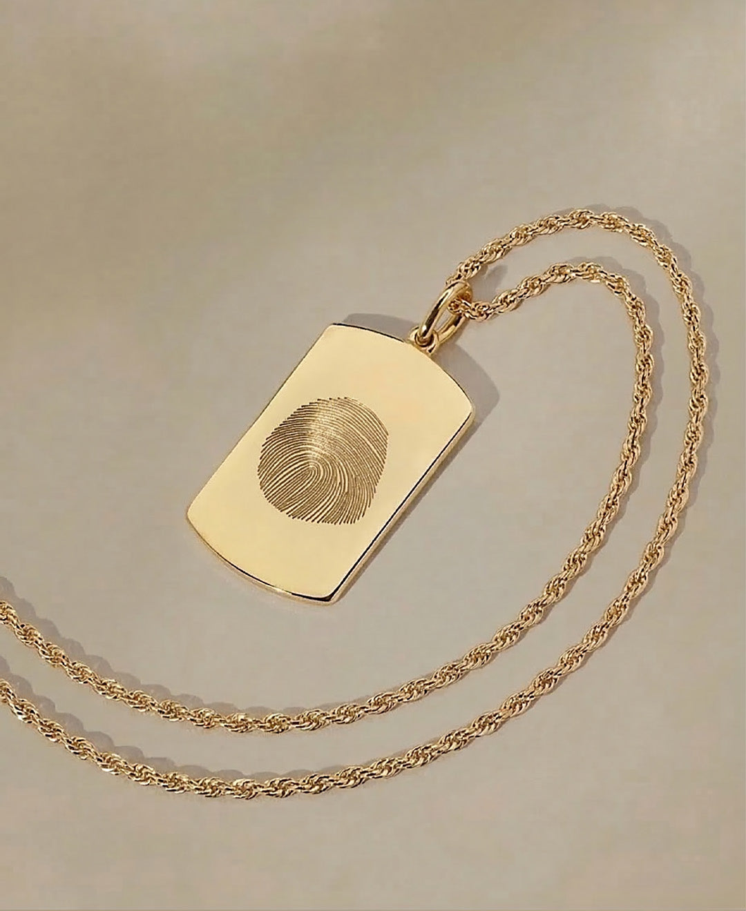 Vingerafdruk Ketting Snake Chain