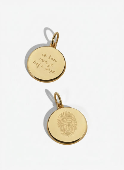 Vingerafdruk & handschrift Hanger Goud- Hera Hues