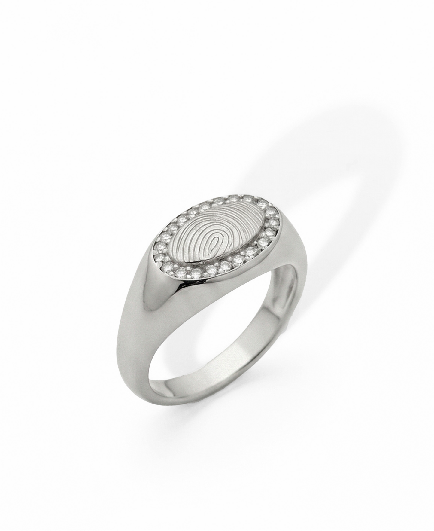 Mark Oval Vingerafdruk Ring