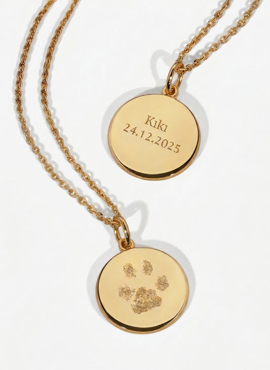 Coin Pootafdruk Ketting