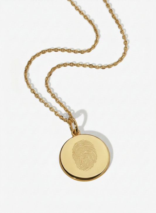 Coin Vingerafdruk Ketting