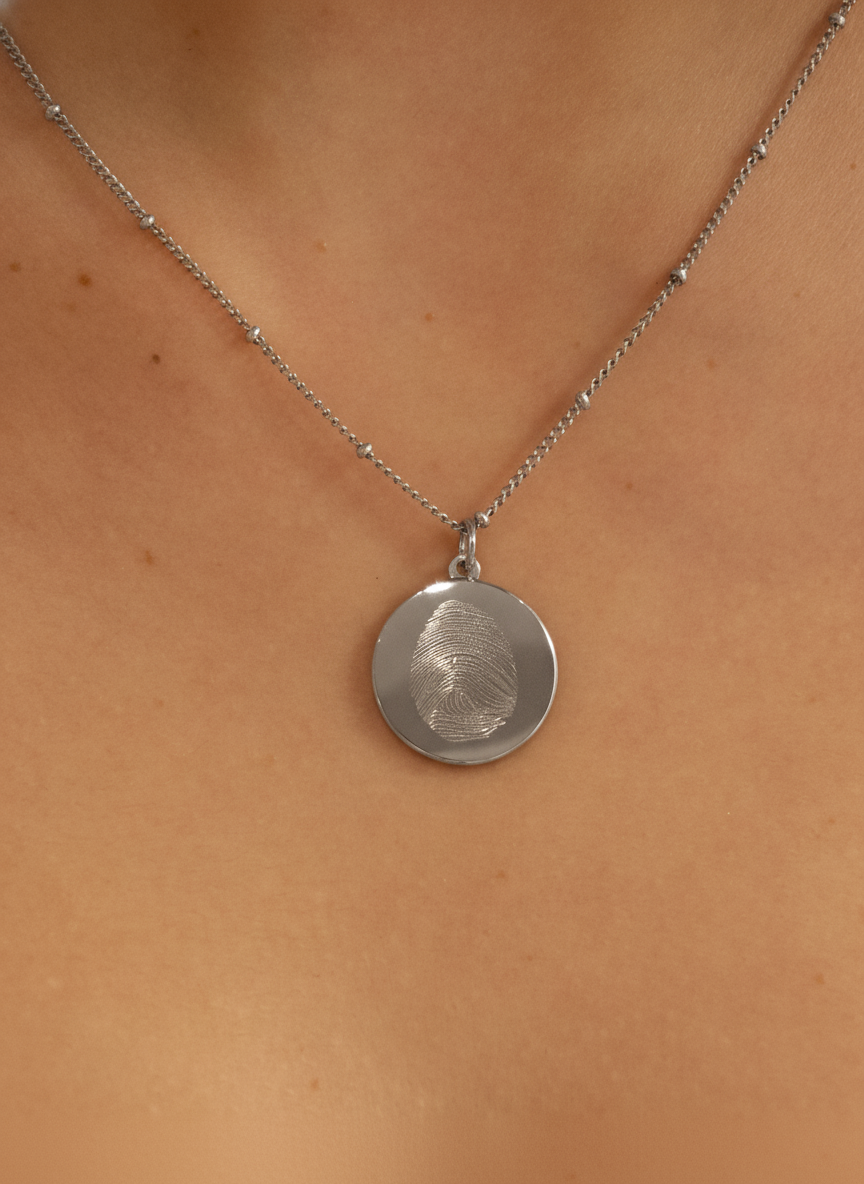 Coin Vingerafdruk Ketting