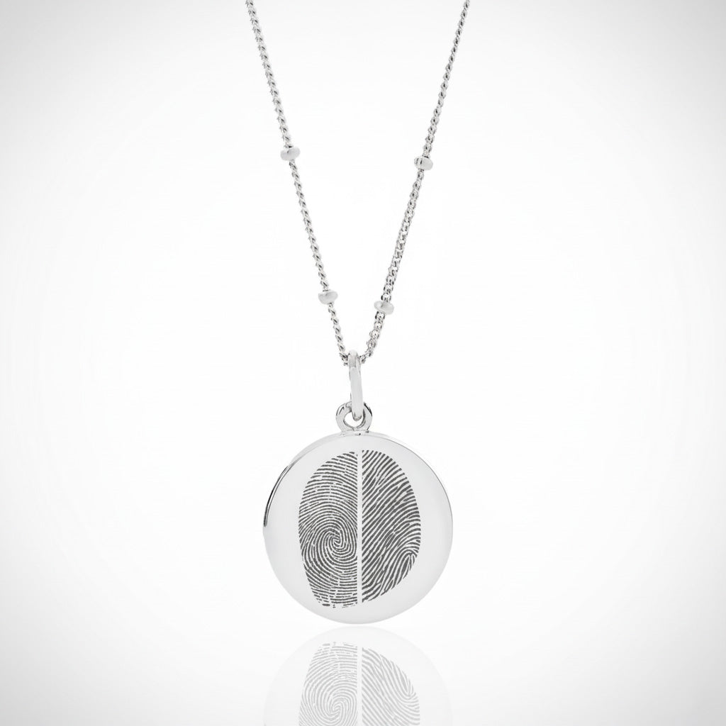 DUO Vingerafdruk Ketting | 18k Goud Vermeil
