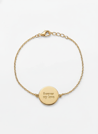 Vingerafdruk Handschrift Coin Armband