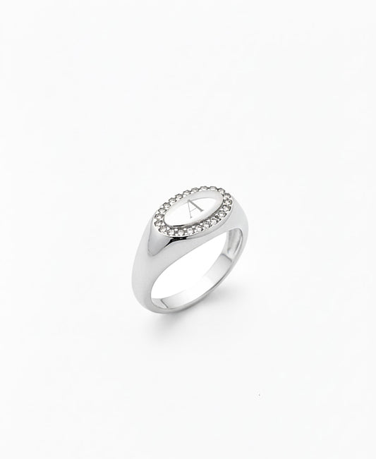 Mark Oval Ring - Hera Hues Zilver
