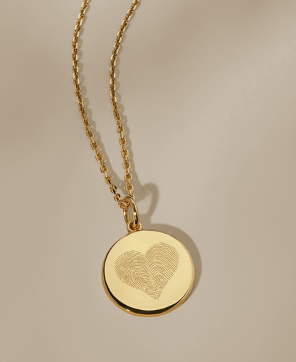 Vingerafdruk DUO Hart Ketting