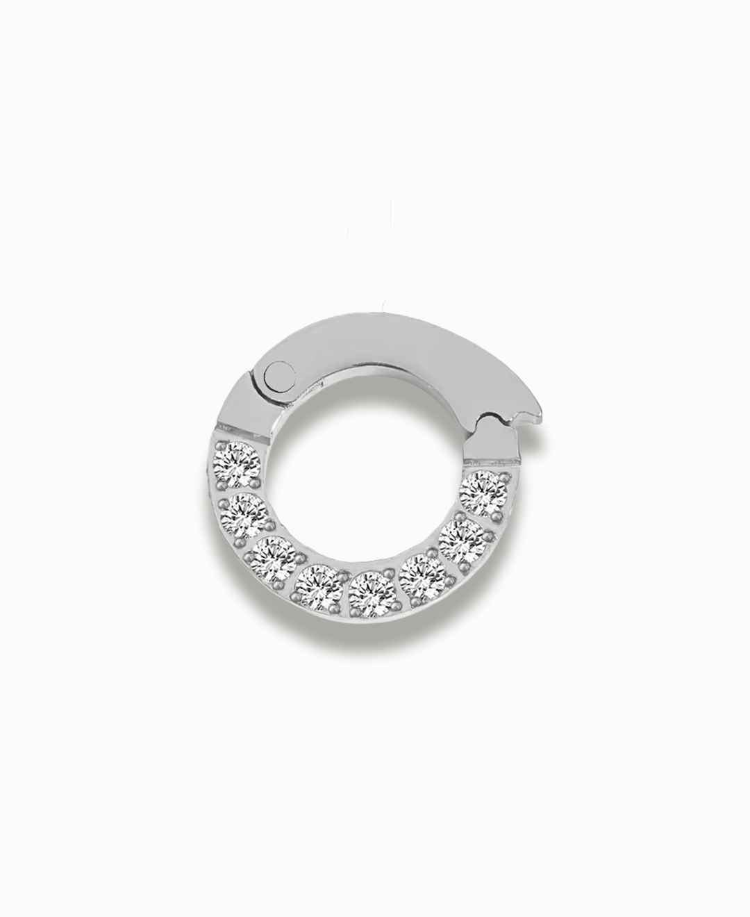 Open Stone Charm Zilver