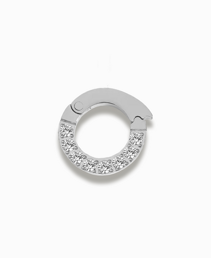 Open Stone Charm Zilver