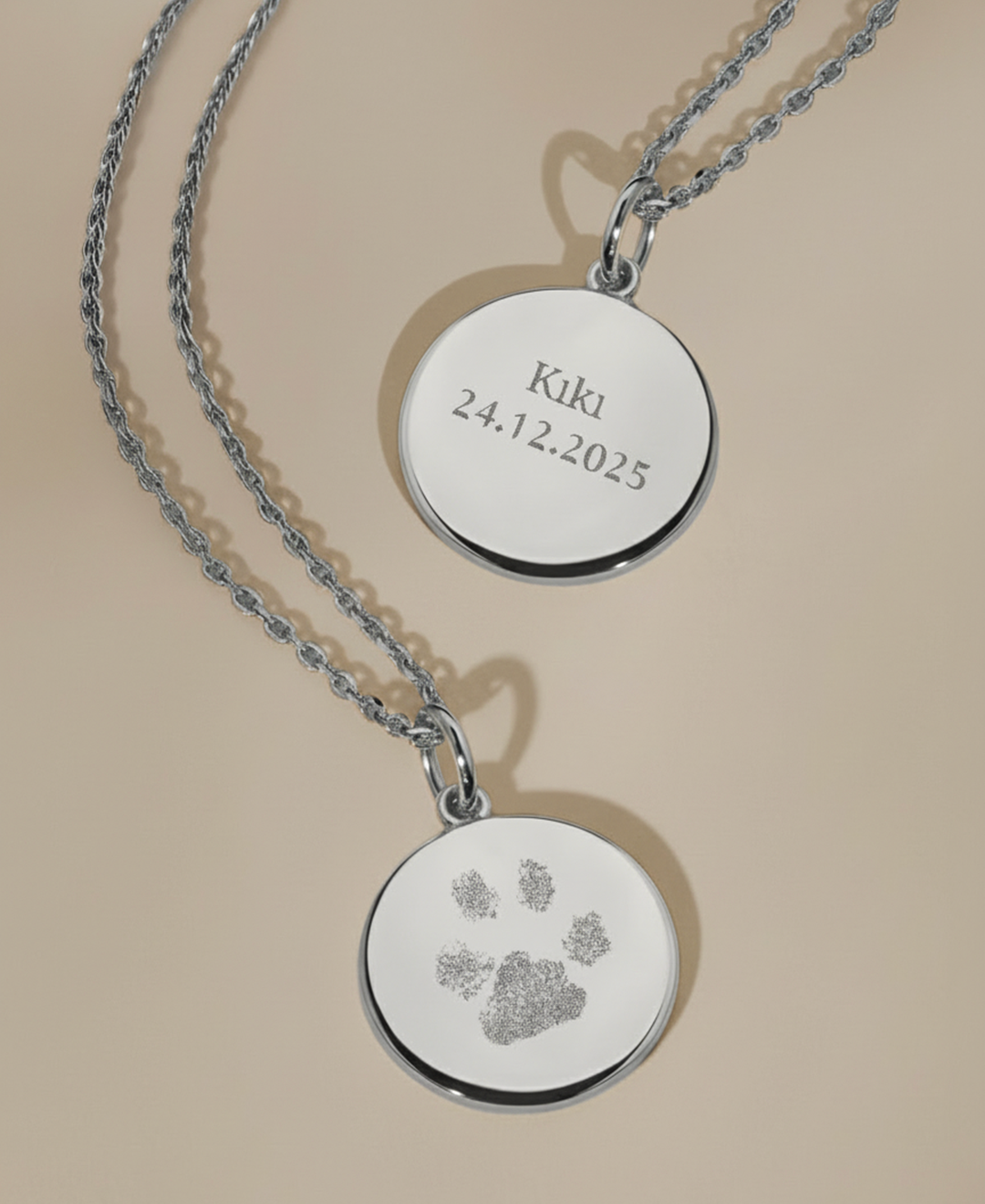 Coin Pootafdruk Ketting