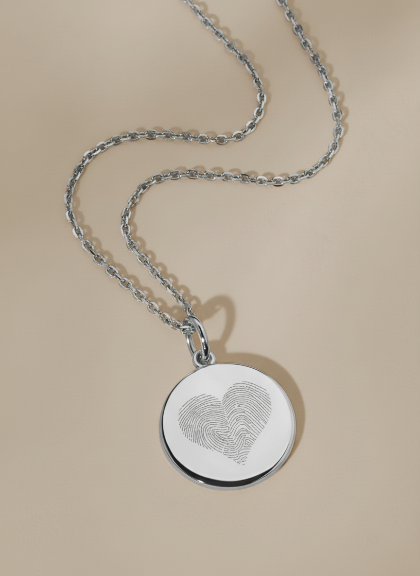 Coin Vingerafdruk Ketting