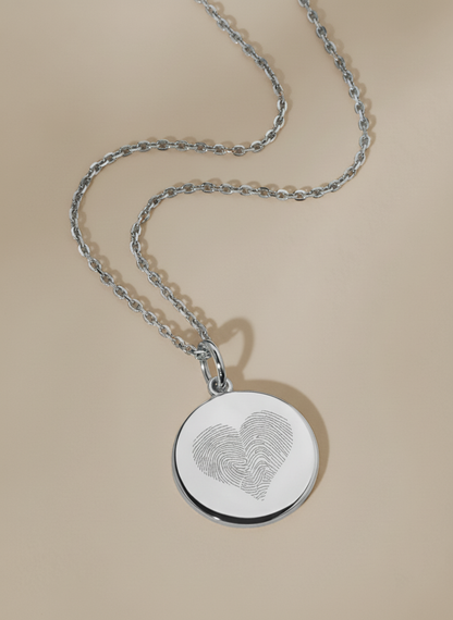 Coin Vingerafdruk Ketting