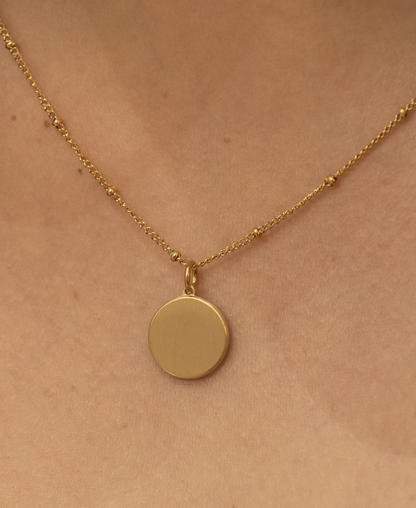 Graveerbare Ketting - Coin 15mm