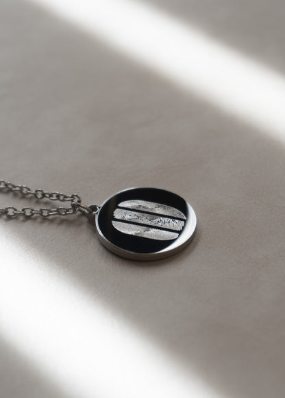 TRIO vingerafdruk ketting | Zilver
