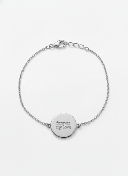 Vingerafdruk Handschrift Coin Armband