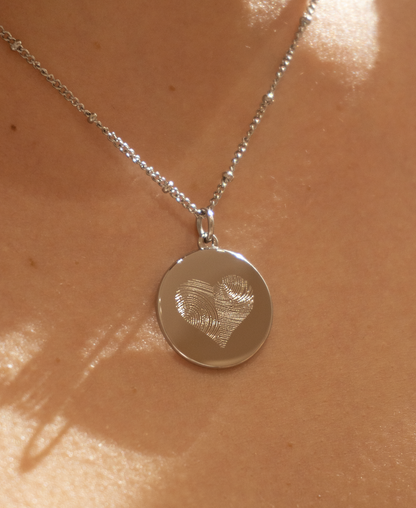 Vingerafdruk DUO Hart Ketting