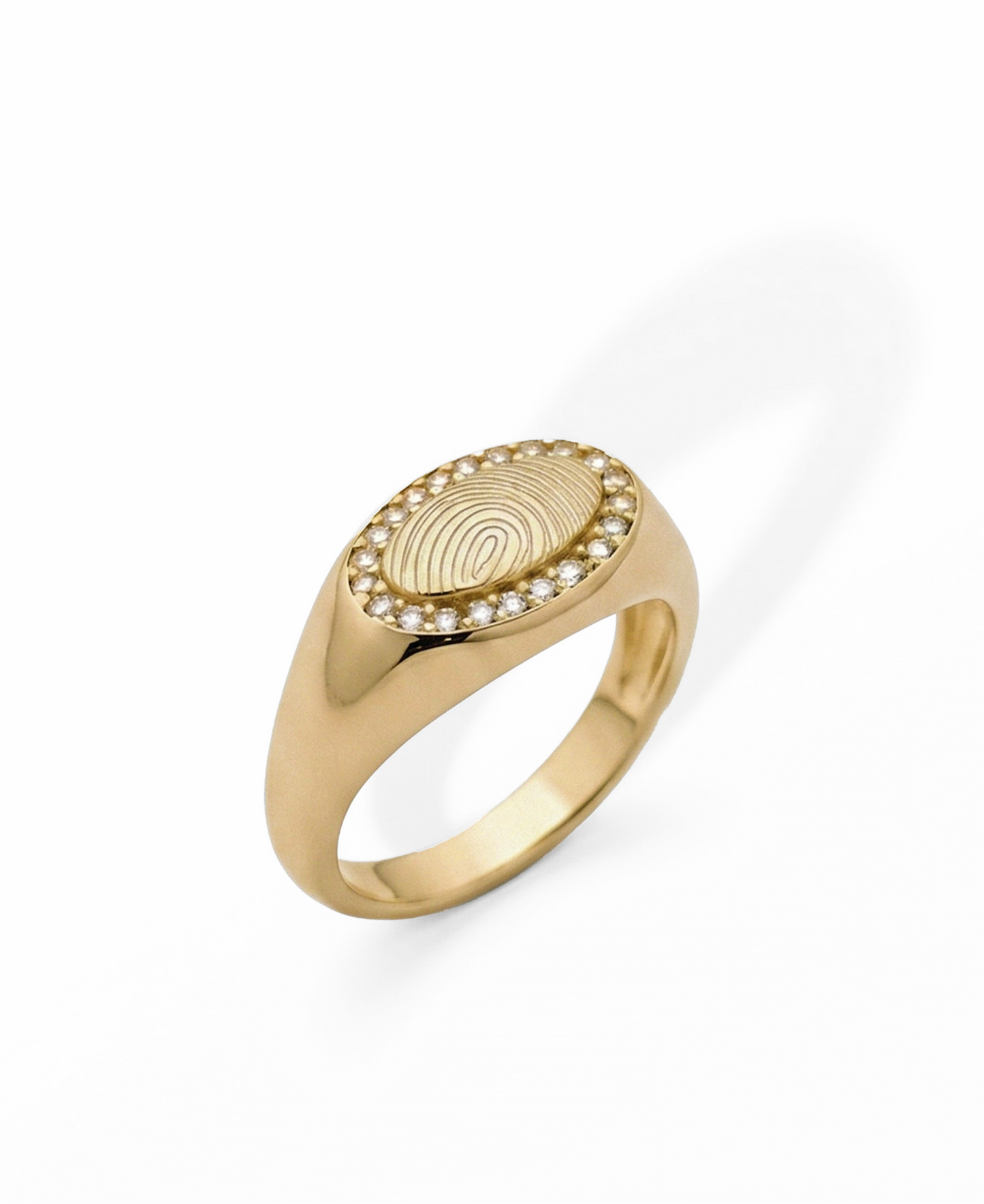 Mark Oval Vingerafdruk Ring