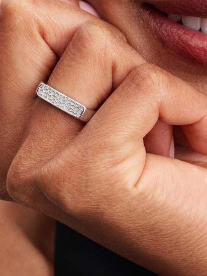 Unieke Neusafdruk Hond of Kat Ring Zilver Stainless Steel | Hera Hues