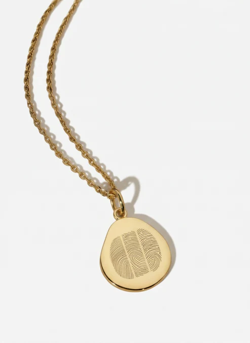 TRIO Vingerafdruk Ketting met 3 vingerafdrukken | Ovaal | Stainless Steel