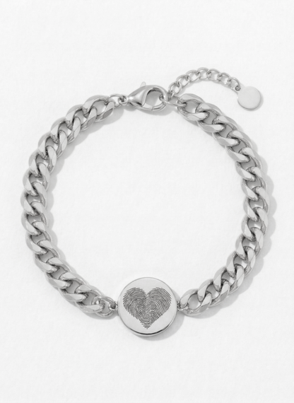 Schakelarmband Hart Vingerafdruk