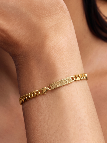 Graveerbare Signature Link Bracelet | Stainless Steel Armband