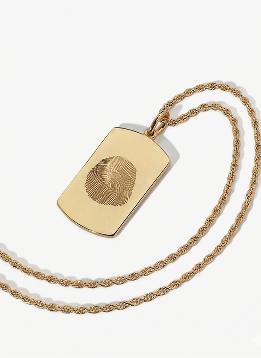 Vingerafdruk Ketting Snake Chain