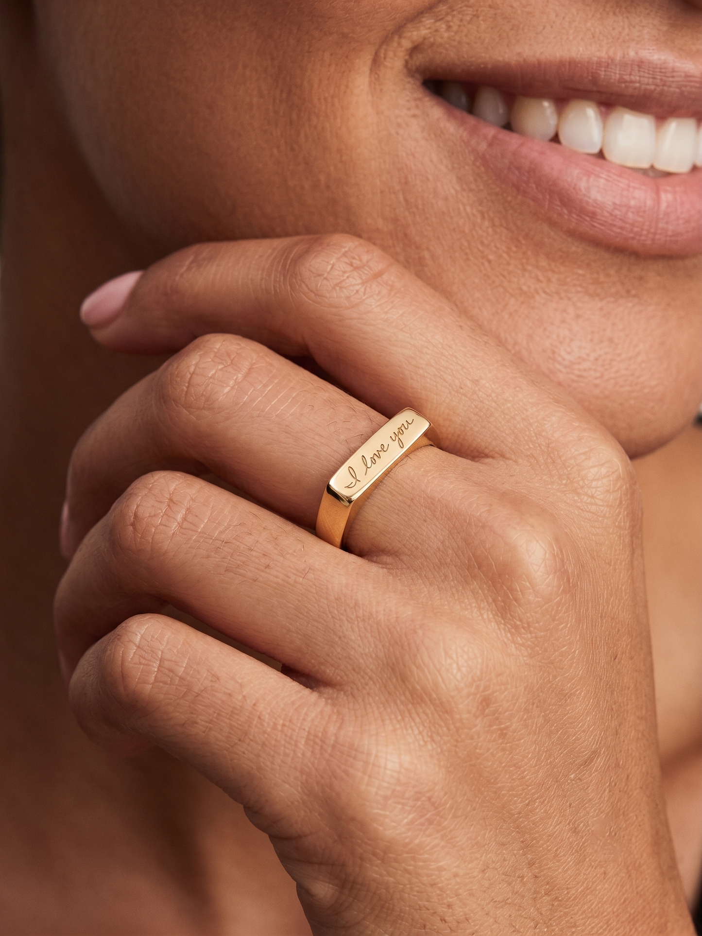 Ring met eigen Handschrift of Naam | Goud & Zilver Edelstaal