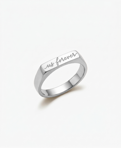 Ring met eigen Handschrift of Naam | Zilver Stainless Steel