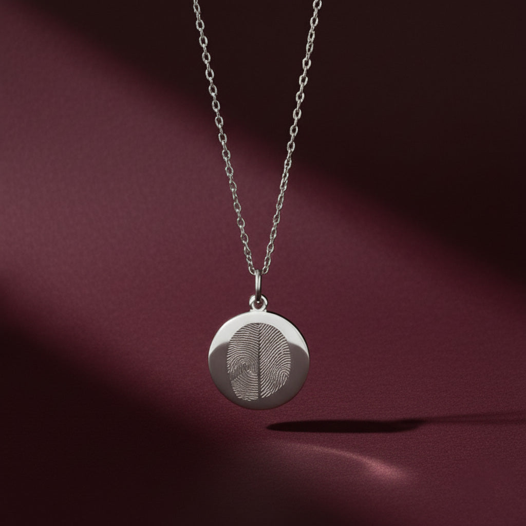 DUO Vingerafdruk Ketting | Zilver
