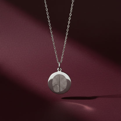 DUO Vingerafdruk Ketting | Zilver