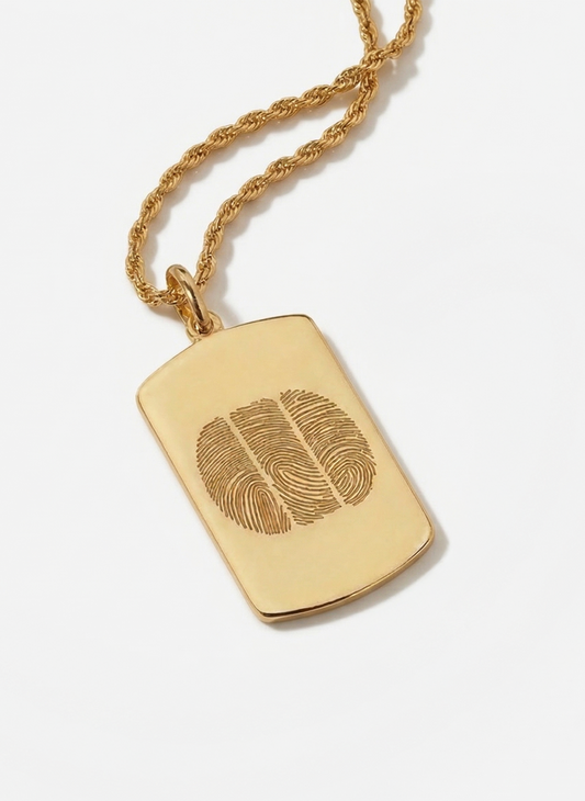 TRIO Vingerafdruk Ketting Snake Chain